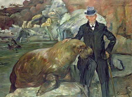 Lovis Corinth Portrat Carl Hagenbeck mit dem Walrob Pallas China oil painting art